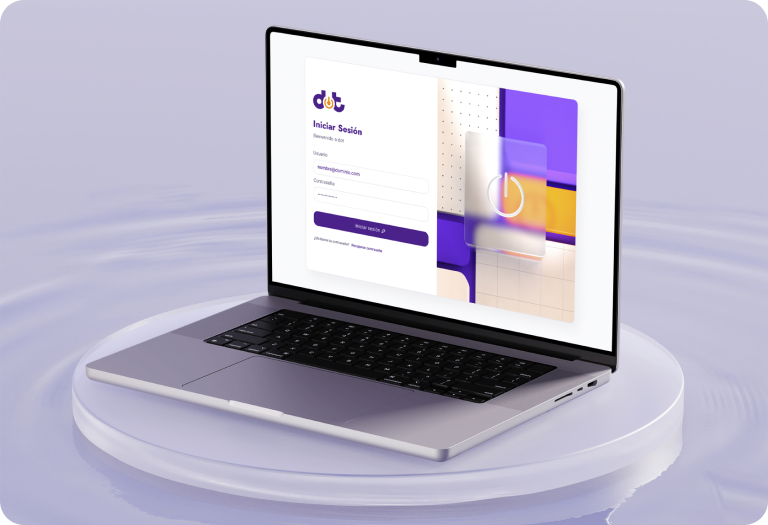dot — sign-in screen (Seller Center) on laptop mockup.